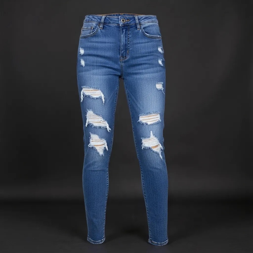 SHEIN Distressed Skinny Jeans Light Wash Size 4